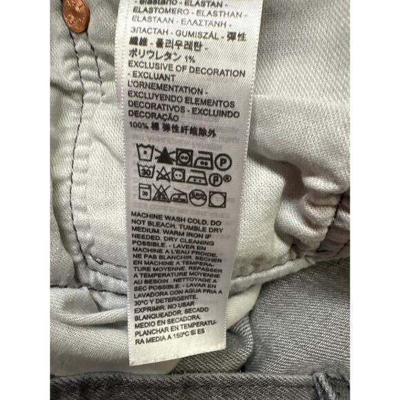 Levis 501 Jeans Mens 44x32 (42x31) Gray Original Fit Button Fly Stretch Casual - Picture 7 of 12